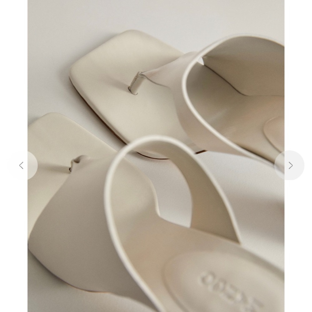 Mango Leather Asymmetric Sandals 🌼